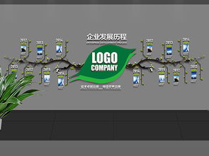 企業文化墻效果圖公司發展歷程時間軸設計圖片 效果圖下載 形象墻圖大全 編號 17018088
